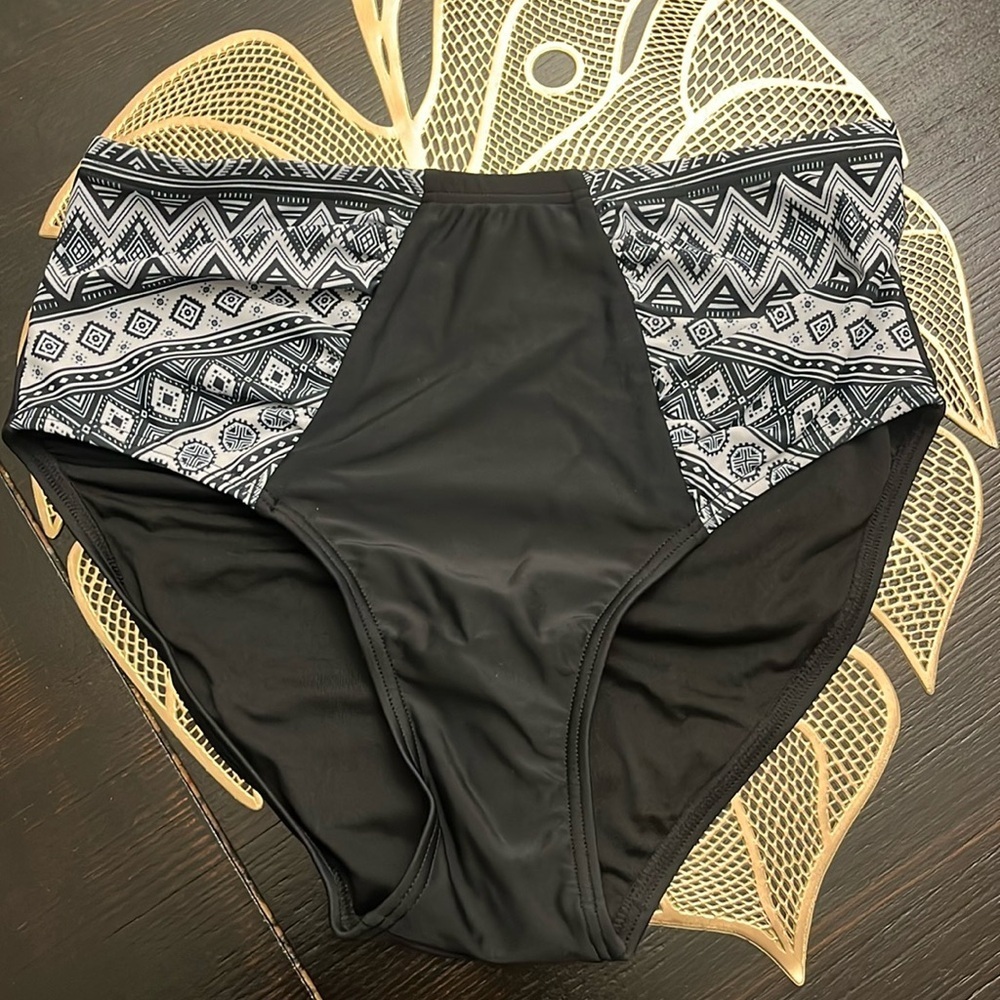 Blue High Waisted Bikini Bottoms Side Ruched Bottom Quick Dry Swimsuit Briefs